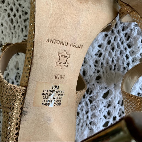 ANTONIO MELANI JEWELED RHINESTONES EMBELLISHED HIGH HEELS SHOES - Picture 13 of 14